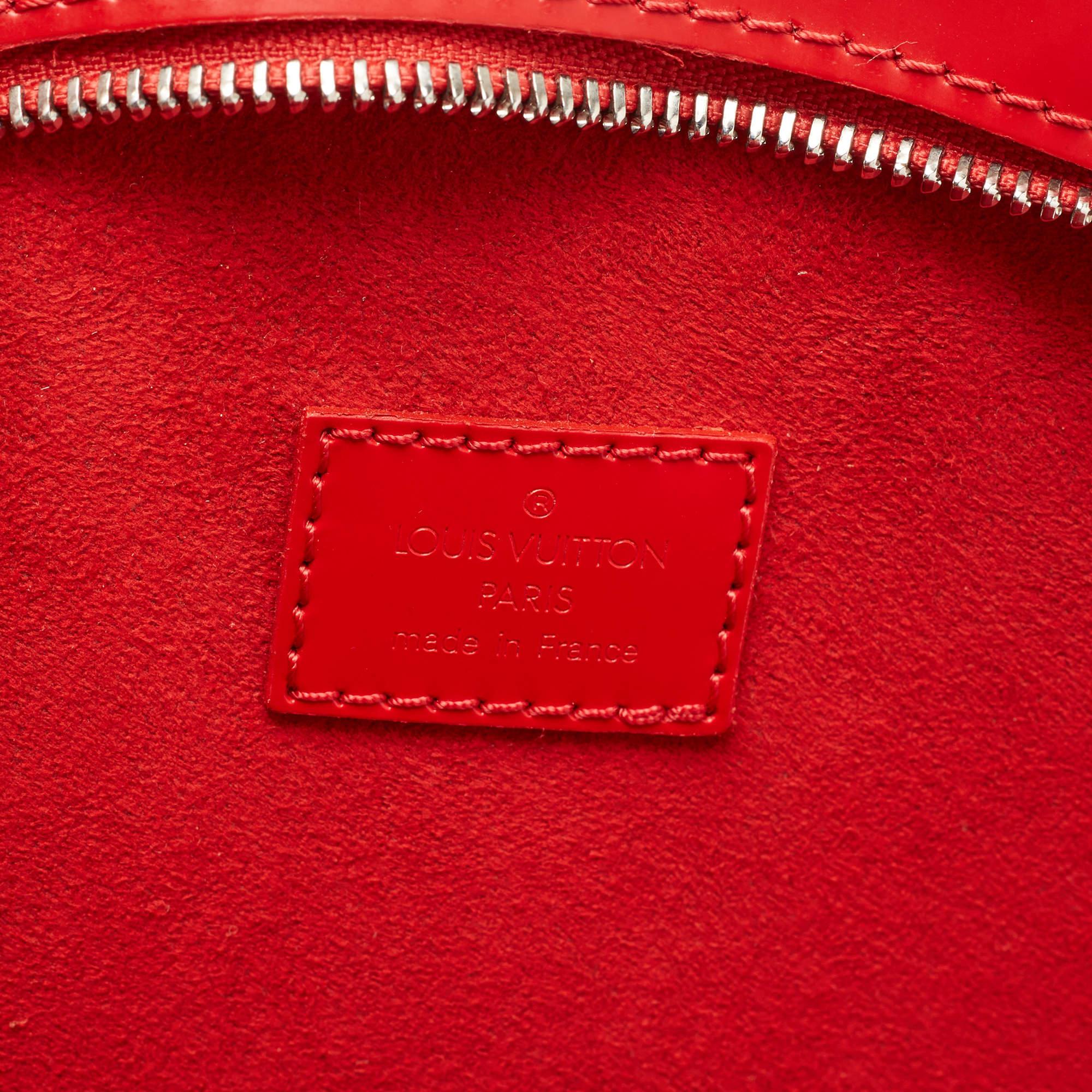 Louis Vuitton Red Monogram Mat Leather Op Art Round Bag 1