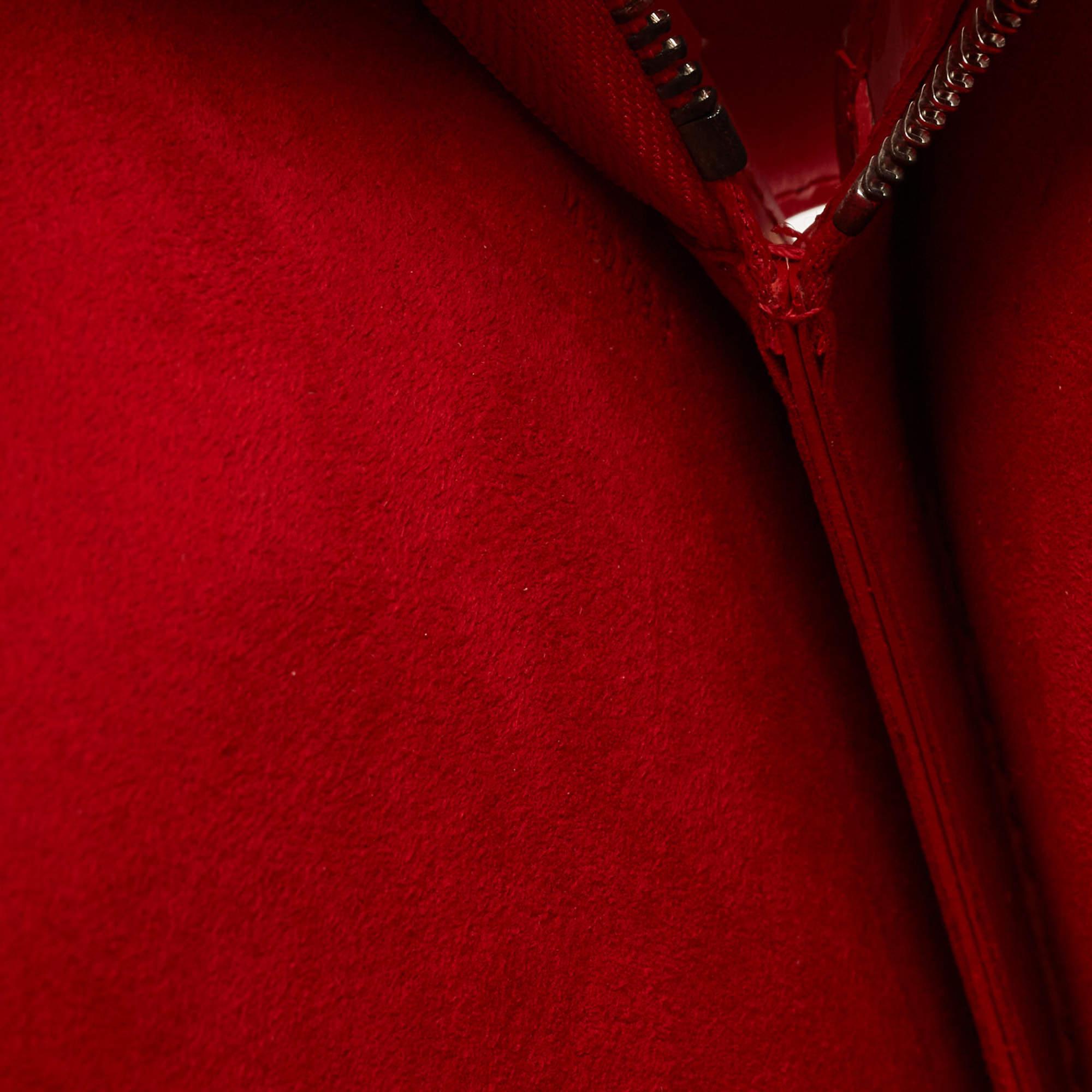 Louis Vuitton Red Monogram Mat Leather Op Art Round Bag 2