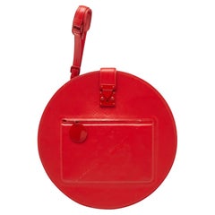 Louis Vuitton Red Monogram Mat Leather Op Art Round Bag