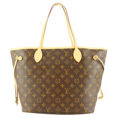 Louis Vuitton Red Monogram Neverfull NM MM Tote Bag 8lz810s