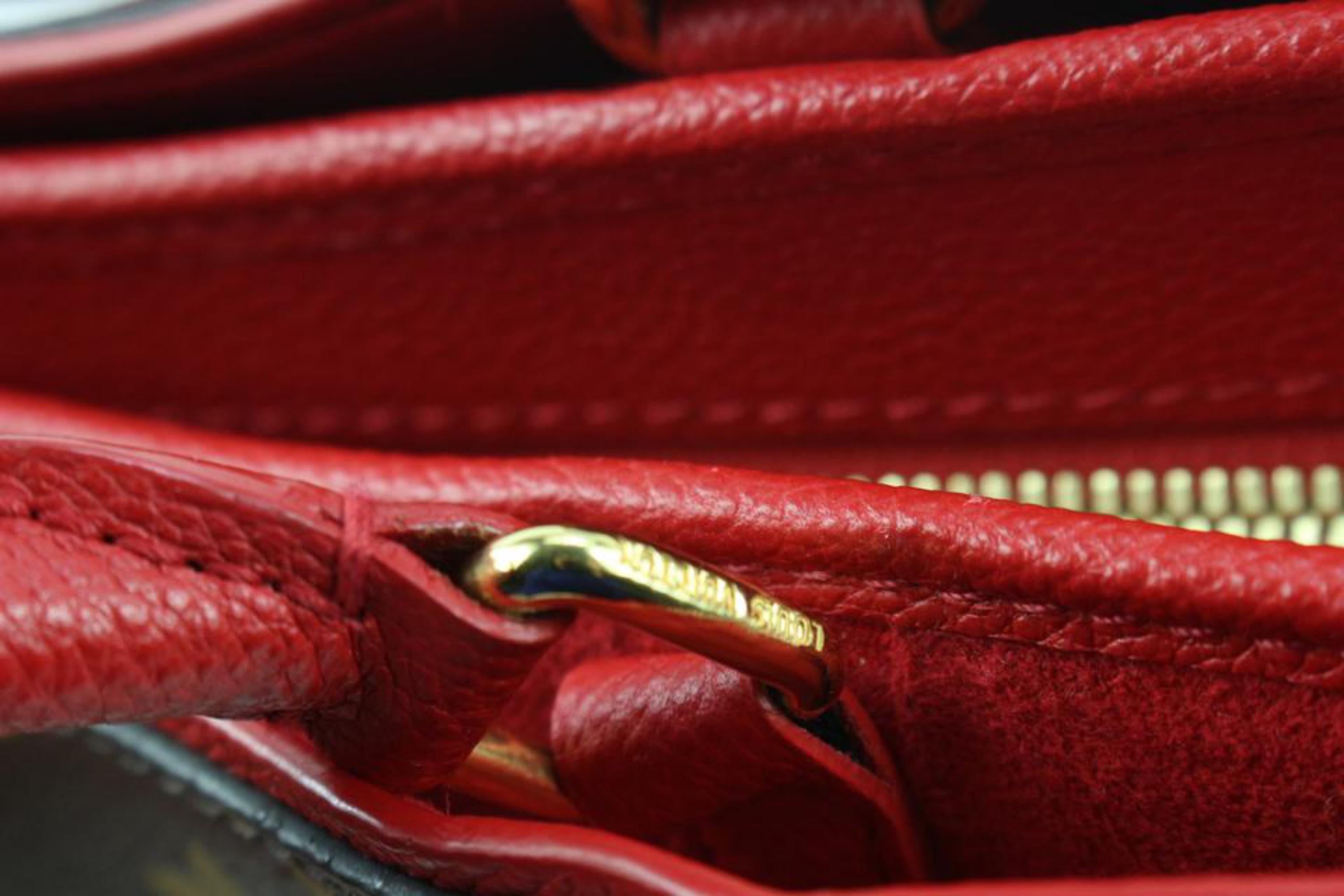 Rote Popincourt PM NM 2way Tote mit Riemen 119lv56 mit Monogramm von Louis Vuitton 6