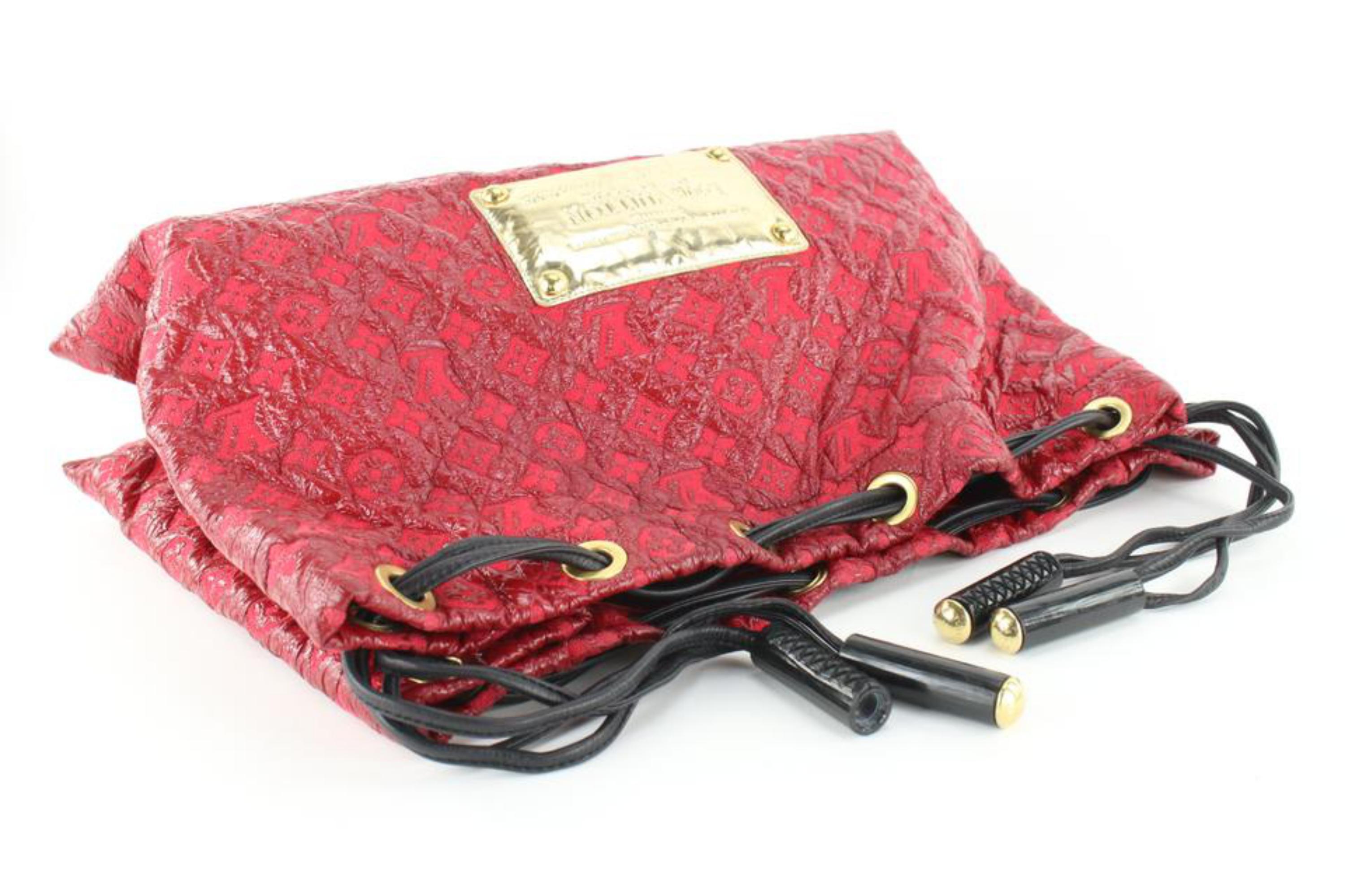Louis Vuitton Red Monogram Squishy Drawstring Shoulder Bag 5LVJ1026 2