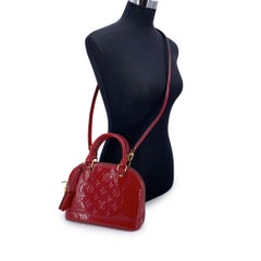 Louis Vuitton Red Monogram Vernis Alma BB Bag Handbag with Strap