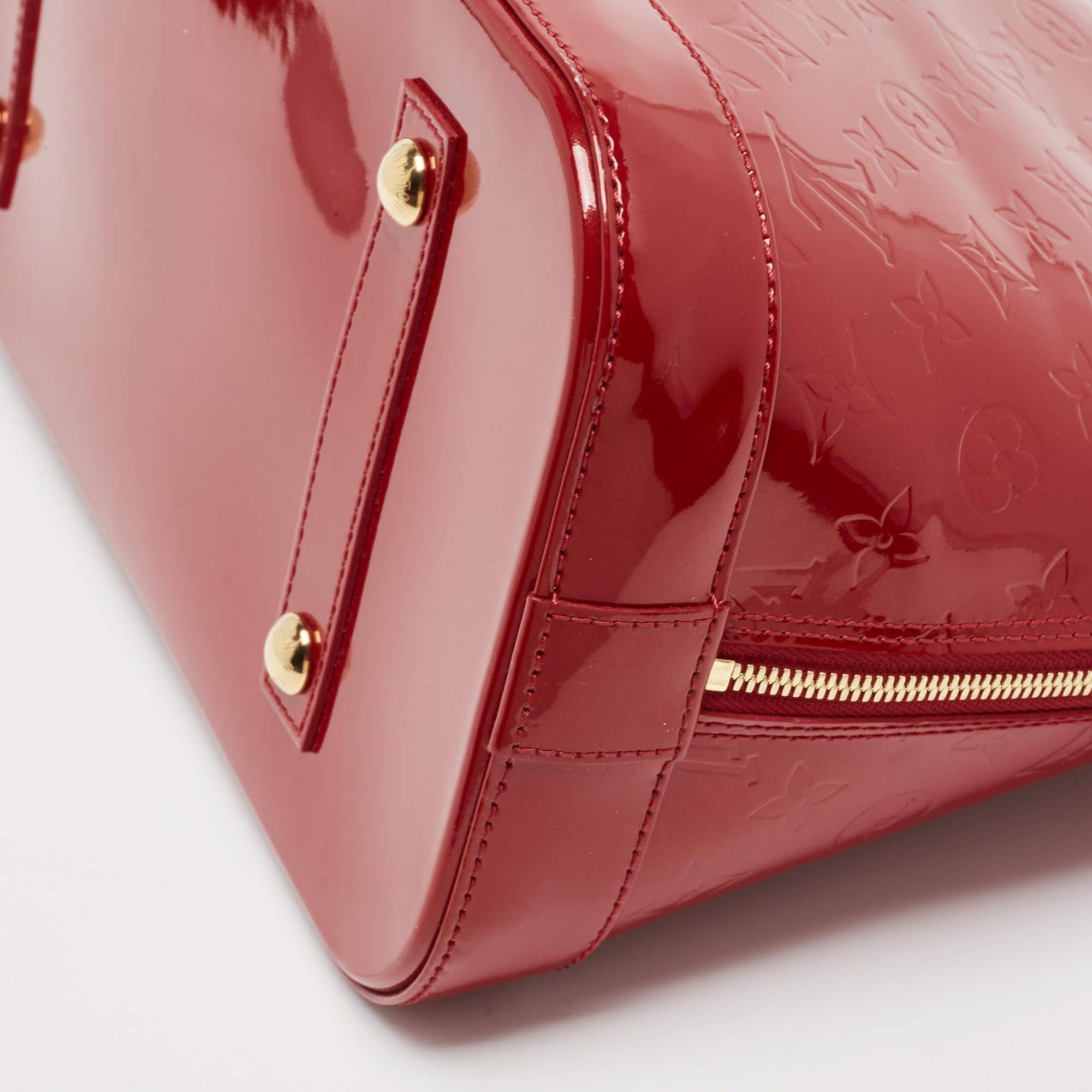 Women's Louis Vuitton Red Monogram Vernis Alma GM