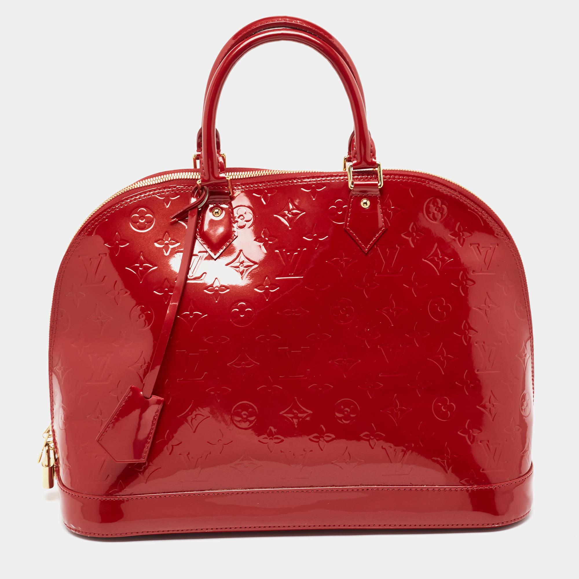 Louis Vuitton Red Monogram Vernis Alma GM 3