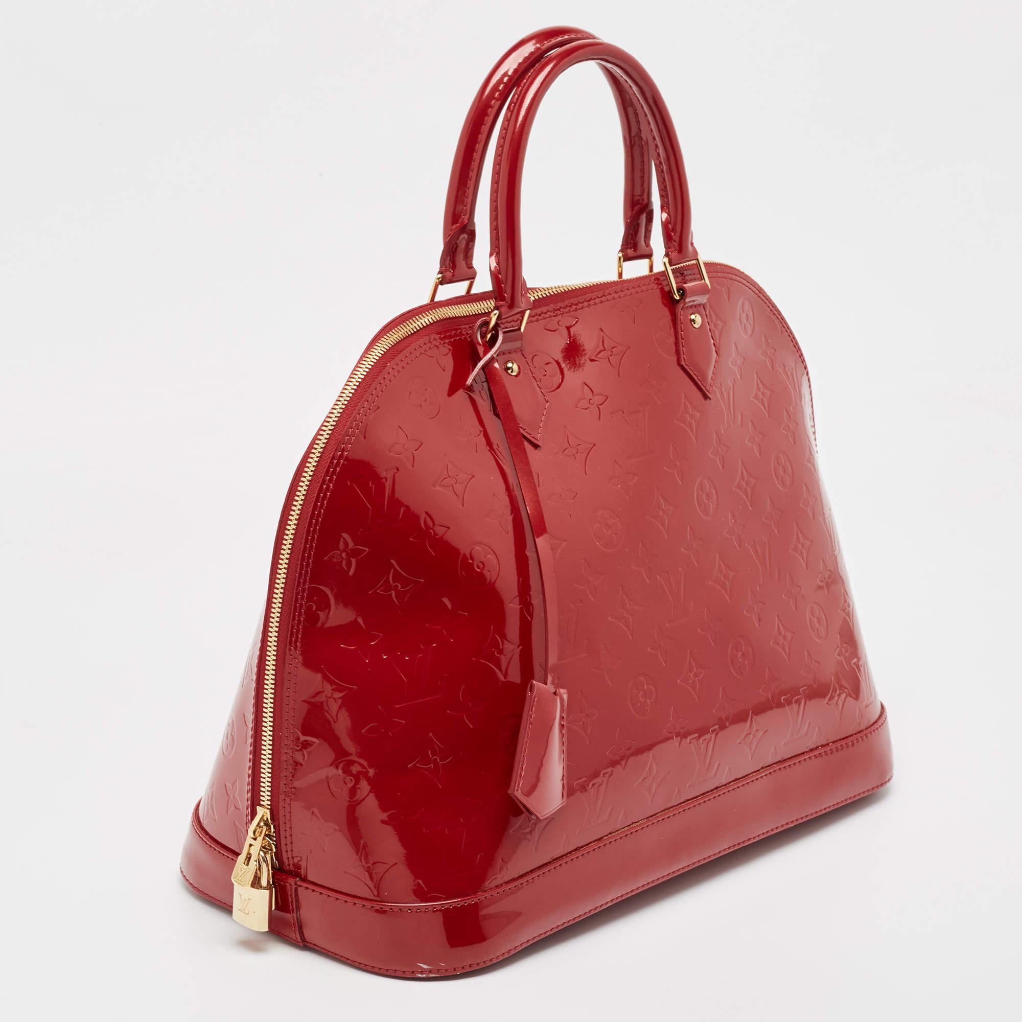 Louis Vuitton Red Monogram Vernis Alma GM 4