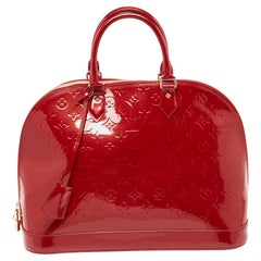Louis Vuitton Red Monogram Vernis Alma GM