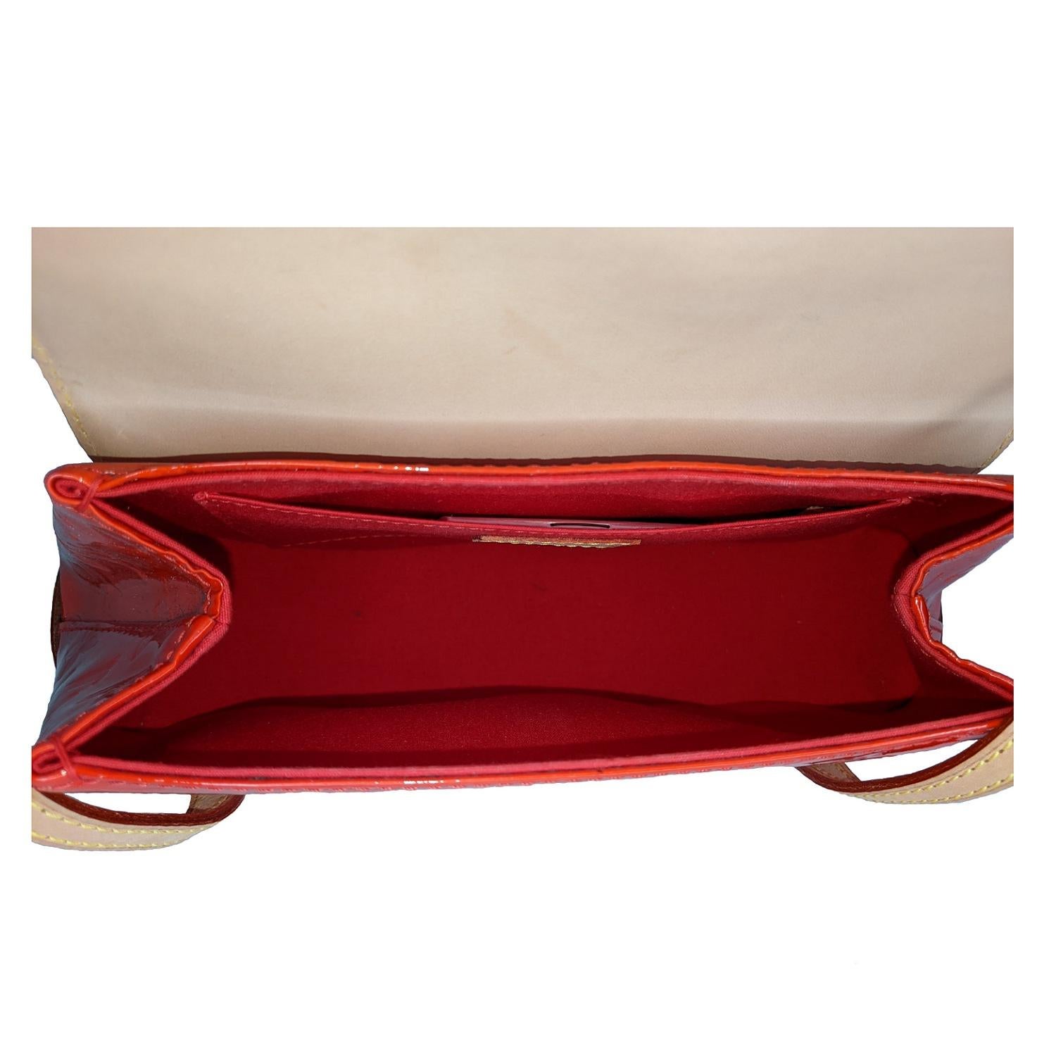 Louis Vuitton Red Monogram Vernis Biscayne Bay PM Bag 1