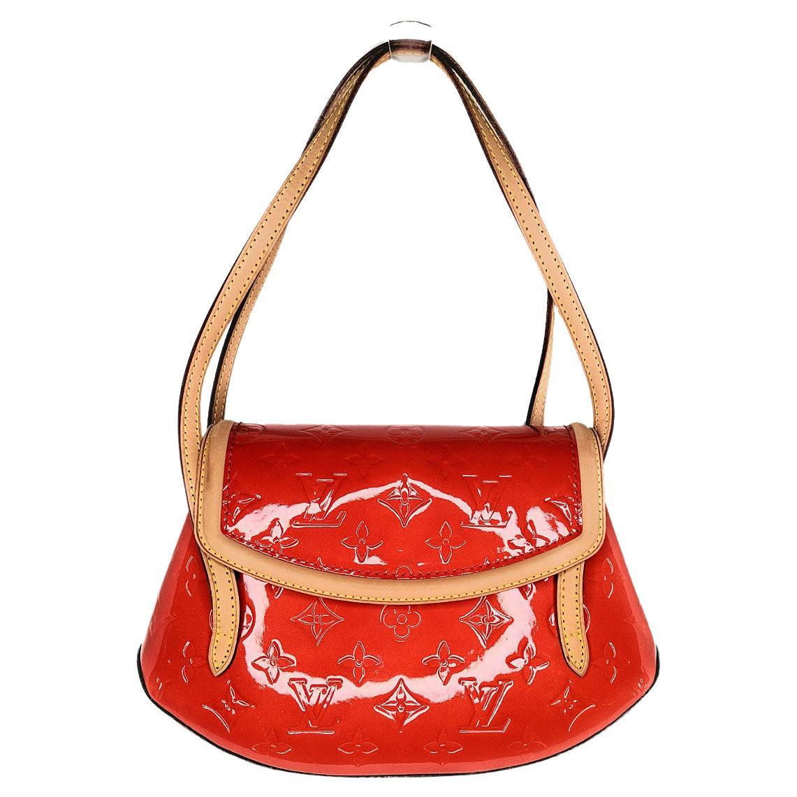 Louis Vuitton Red Monogram Vernis Biscayne Bay PM Bag