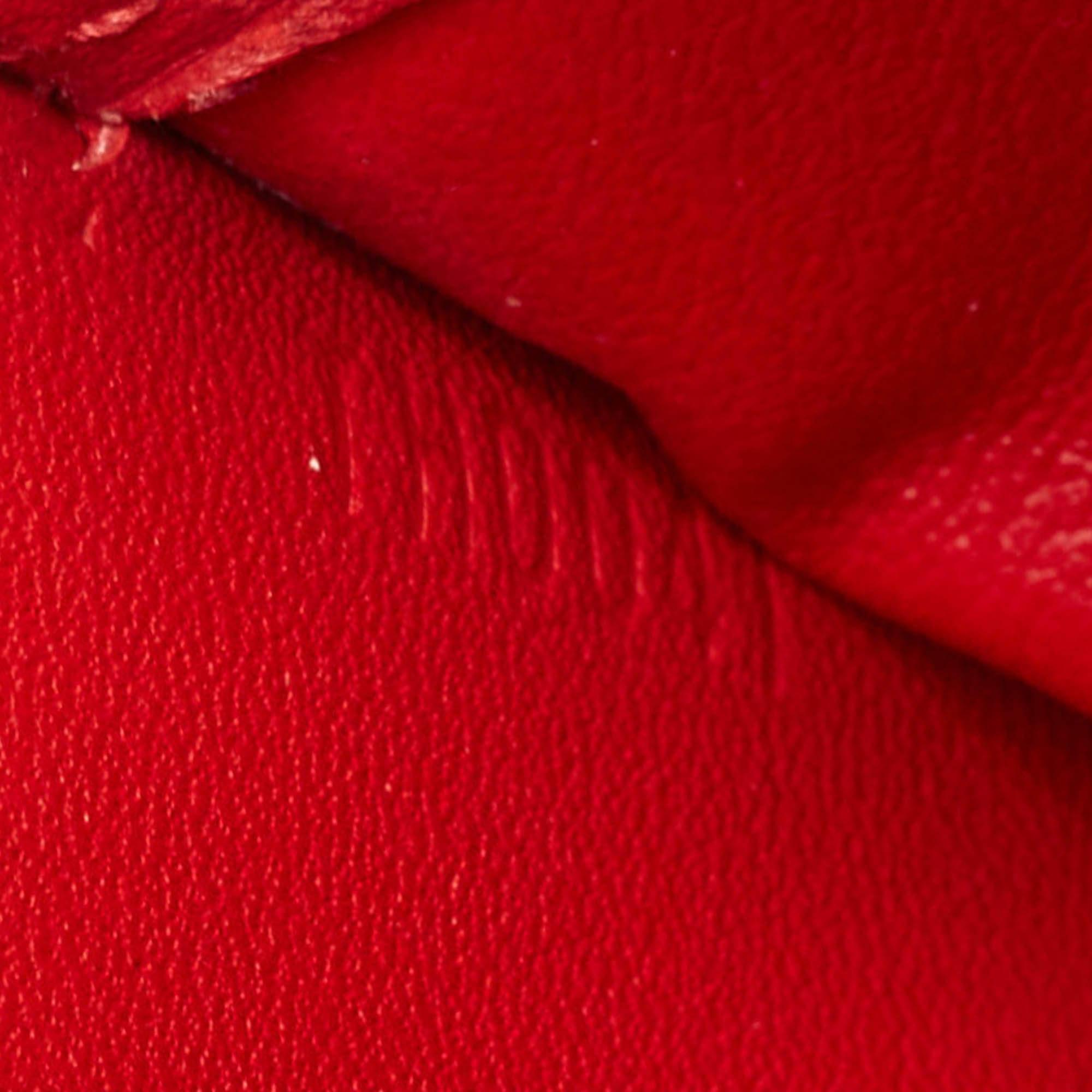 Louis Vuitton Red Monogram Vernis Elise Wallet 4
