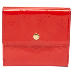 Louis Vuitton Red Monogram Vernis Elise Wallet