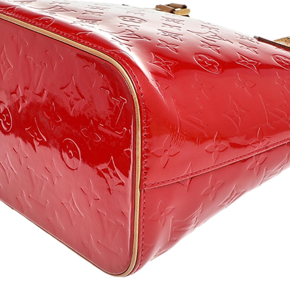 Louis Vuitton Red Monogram Vernis Houston Bag 5