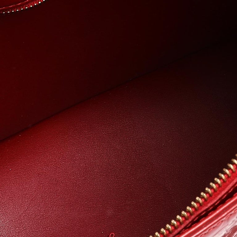 Louis Vuitton Red Monogram Vernis Houston Bag For Sale 7