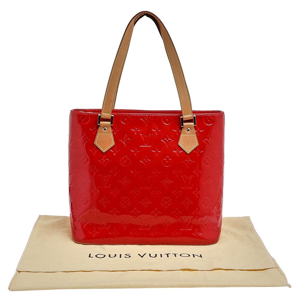 Louis Vuitton Red Monogram Vernis Houston Bag 3