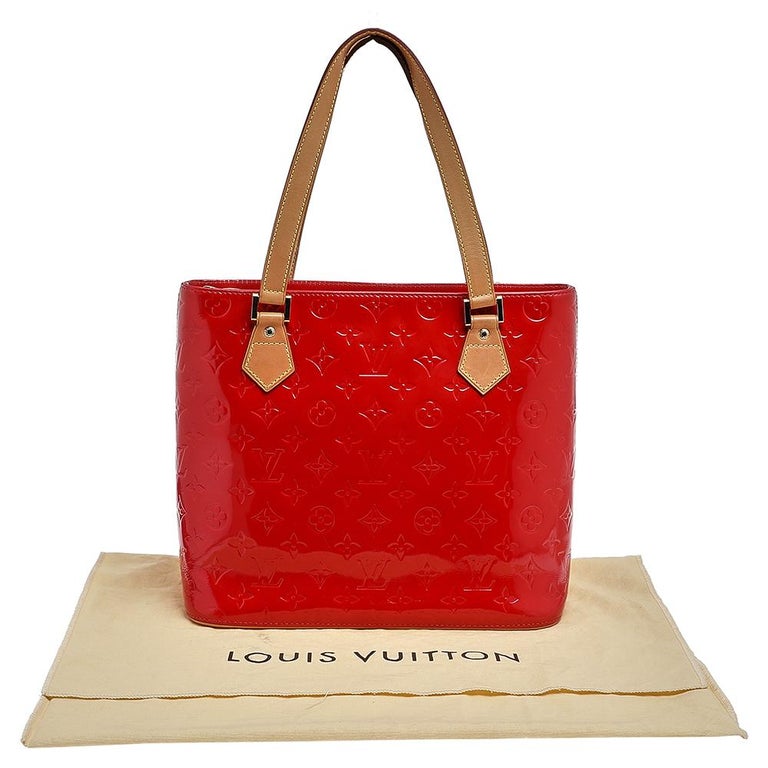 Louis Vuitton Red Monogram Vernis Houston Bag For Sale 4