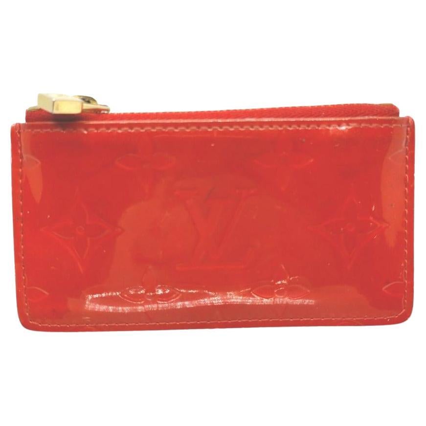 Louis Vuitton Orange Monogram Vernis Pochette Cles NM Key Pouch
