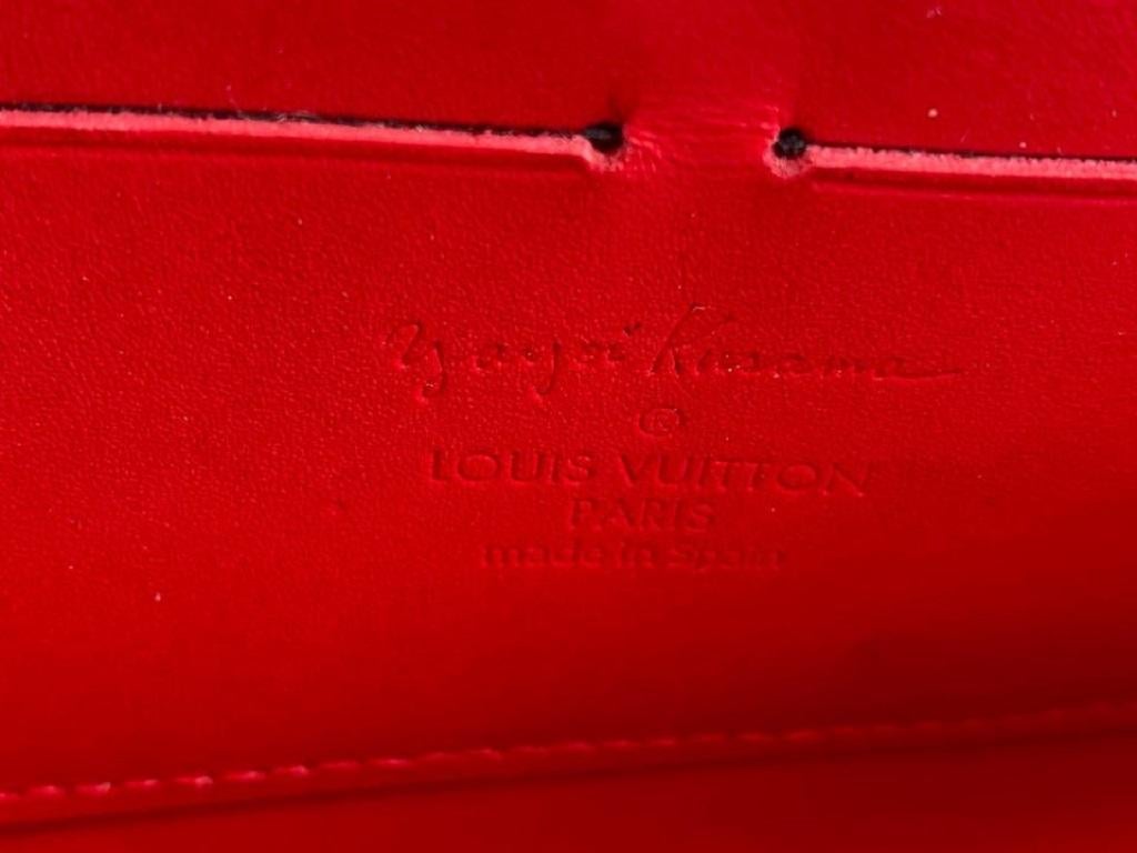 Orange Louis Vuitton Red Monogram Vernis Kusama Infinity Dots Zippy Wallet 862156