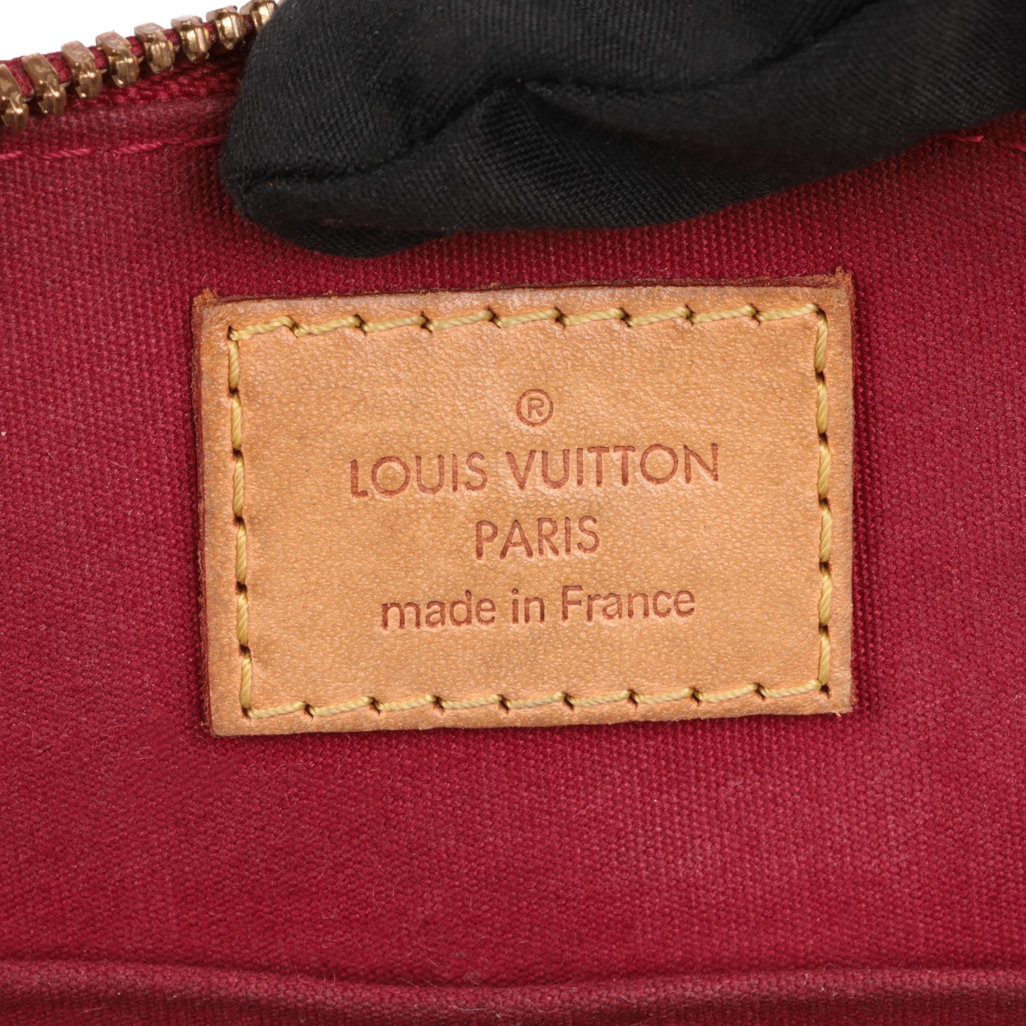 LOUIS VUITTON Red Monogram Vernis Leather Alma BB For Sale 3