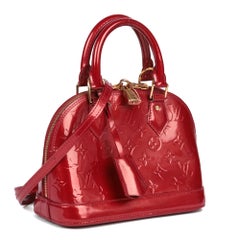 LOUIS VUITTON Red Monogram Vernis Leather Alma BB