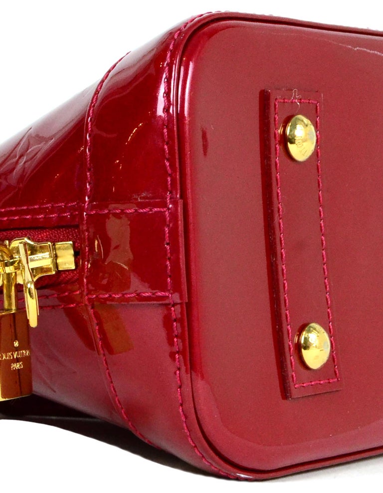 Louis Vuitton Red Monogram Vernis Leather BB Alma Crossbdody Bag For Sale at 1stdibs