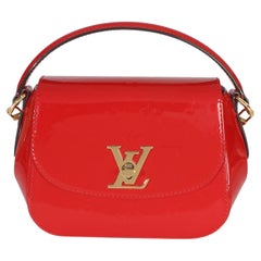 Louis Vuitton Red Monogram Vernis Pasadena Shoulder Bag