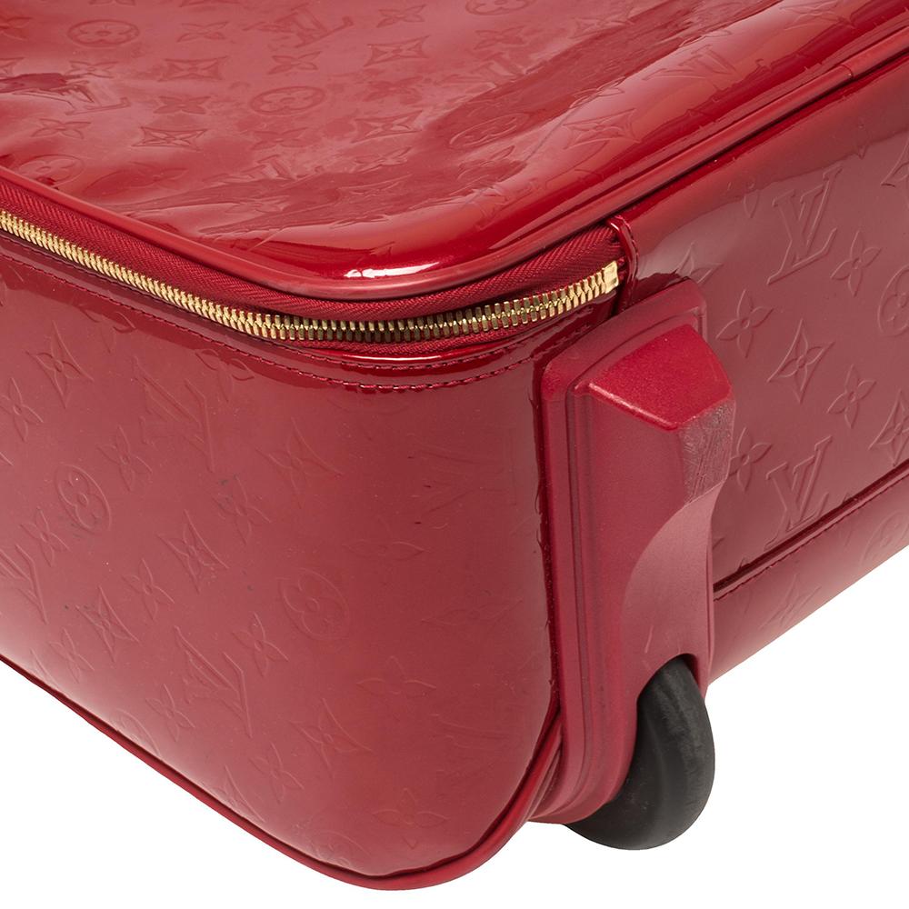 Louis Vuitton Red Monogram Vernis Pegase 45 Luggage 4