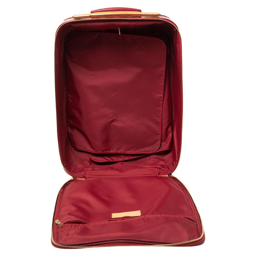 Louis Vuitton Red Monogram Vernis Pegase 45 Luggage 6