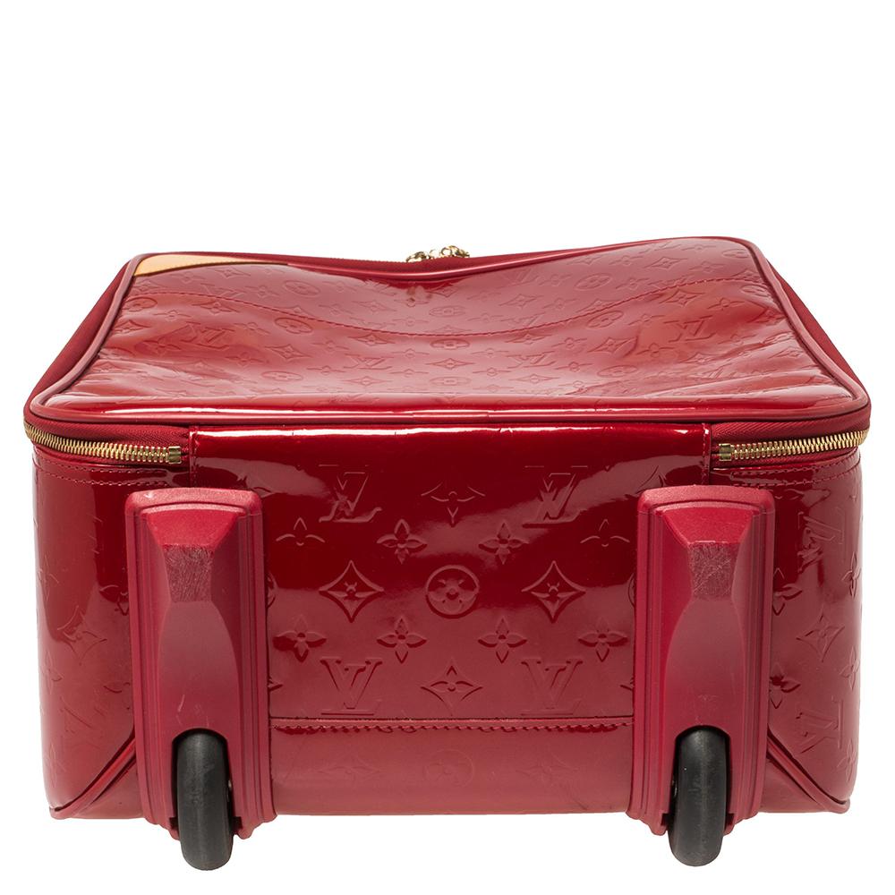Louis Vuitton Red Monogram Vernis Pegase 45 Luggage 3