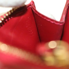 Louis Vuitton Red Monogram Vernis Pochette Reds Vernis Cles NM Key Pouch 862777