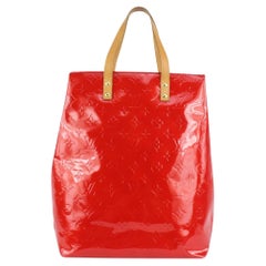 Louis Vuitton Red Monogram Vernis Reade MM Tote Bag 4LV106