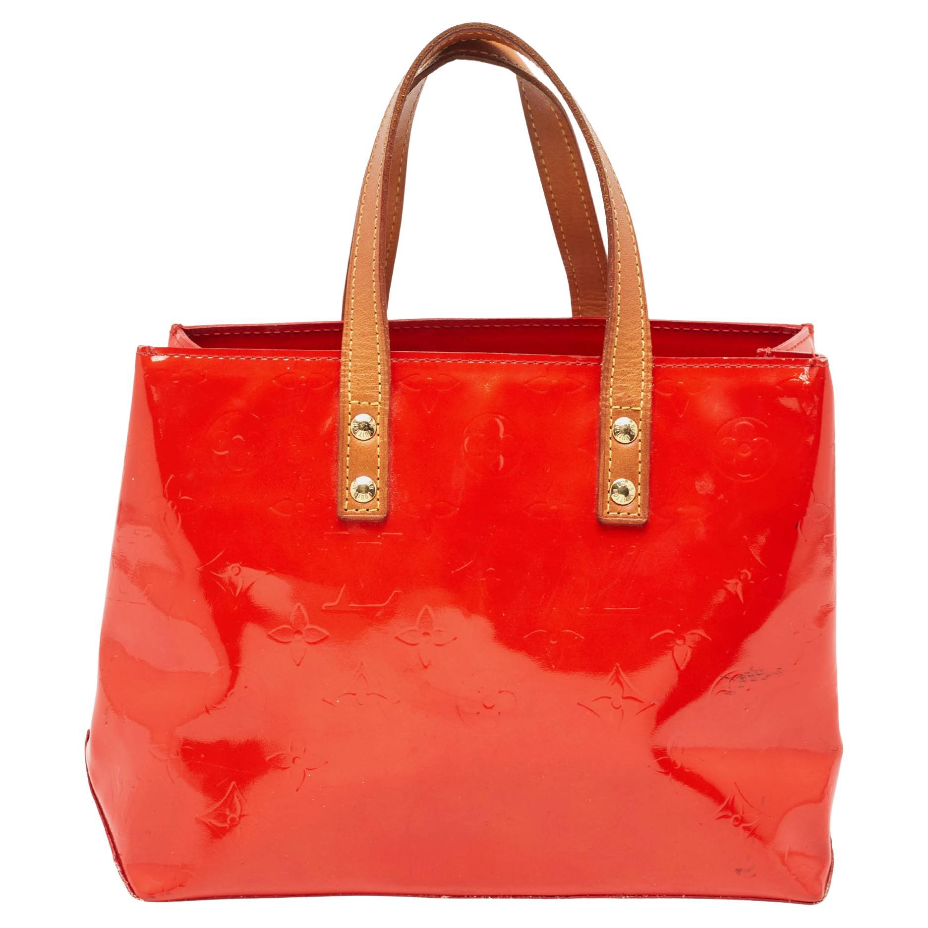 Louis Vuitton Red Monogram Vernis Reade PM Bag For Sale