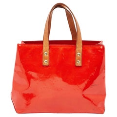 Used Louis Vuitton Red Monogram Vernis Reade PM Bag