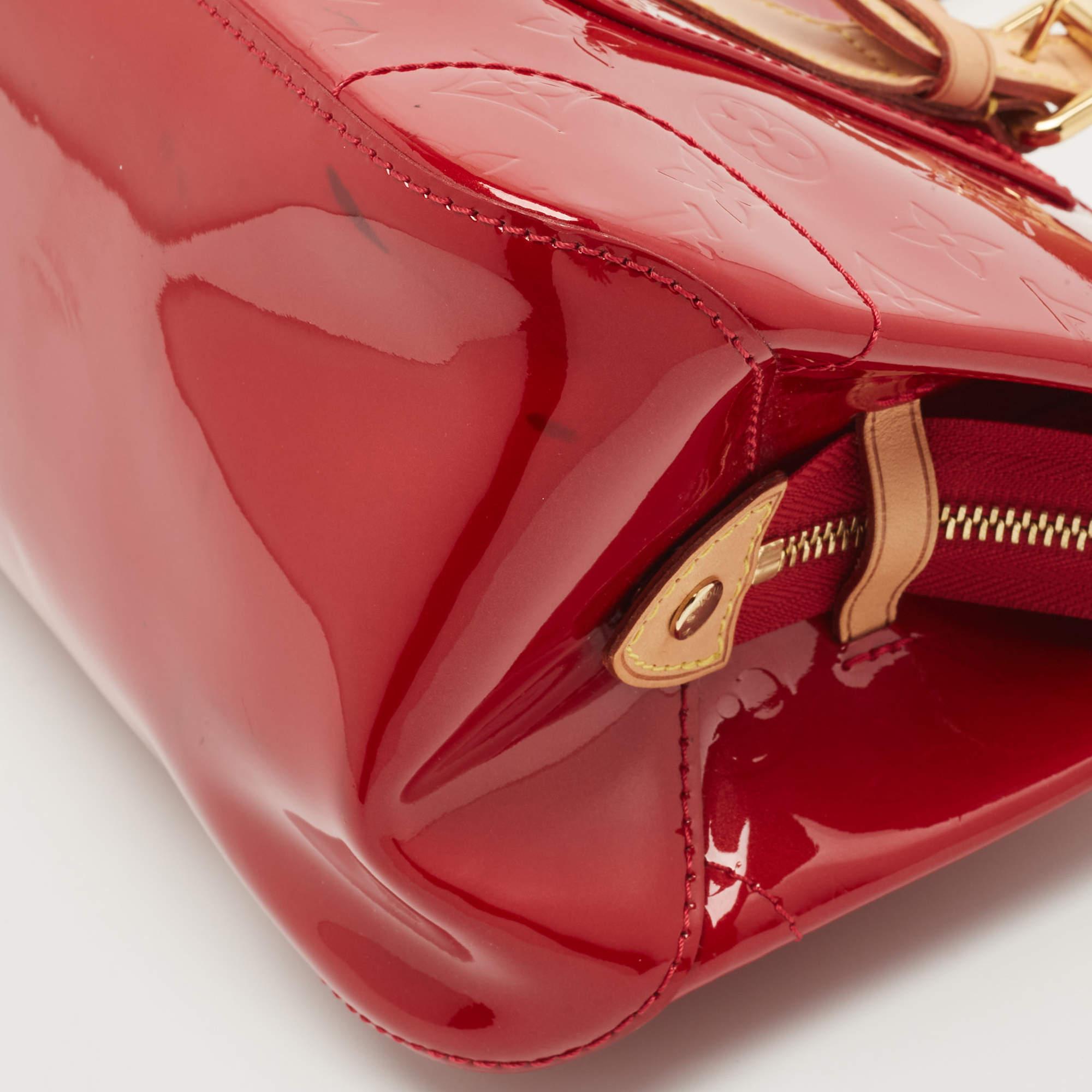 Louis Vuitton Red Monogram Vernis Rosewood Avenue Bag 6