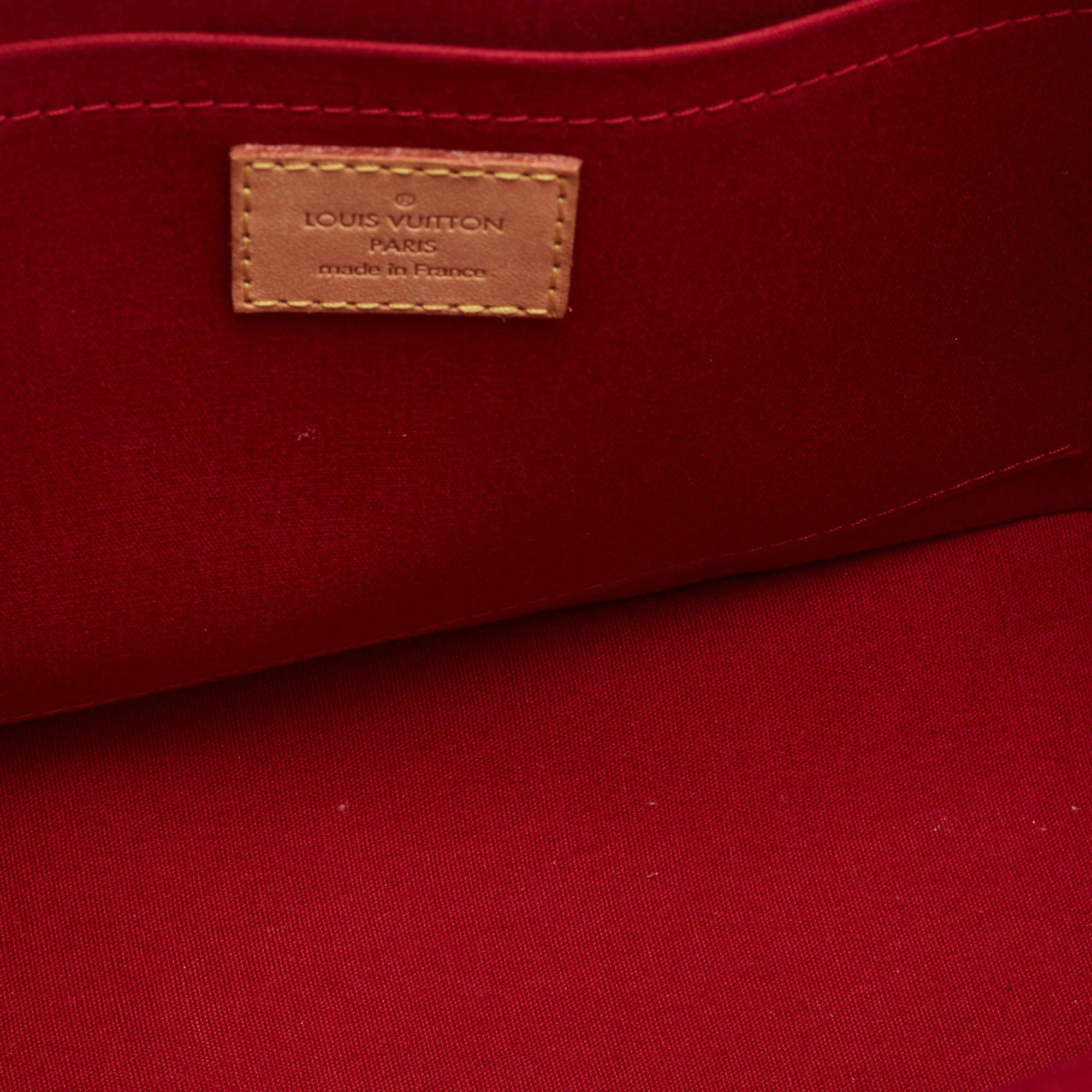 Louis Vuitton Red Monogram Vernis Rosewood Avenue Bag 4