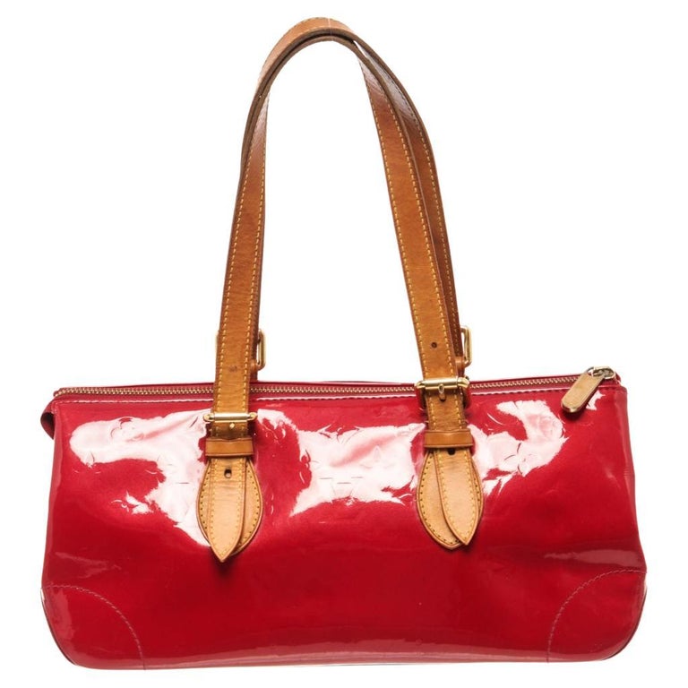 Louis Vuitton Red Monogram Vernis Rosewood Shoulder Bag For Sale at 1stDibs