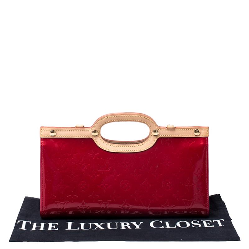 Louis Vuitton Red Monogram Vernis Roxbury Drive Bag 6