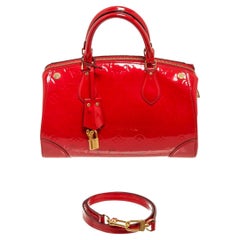 Louis Vuitton Red Monogram Vernis Santa Monica Handbag