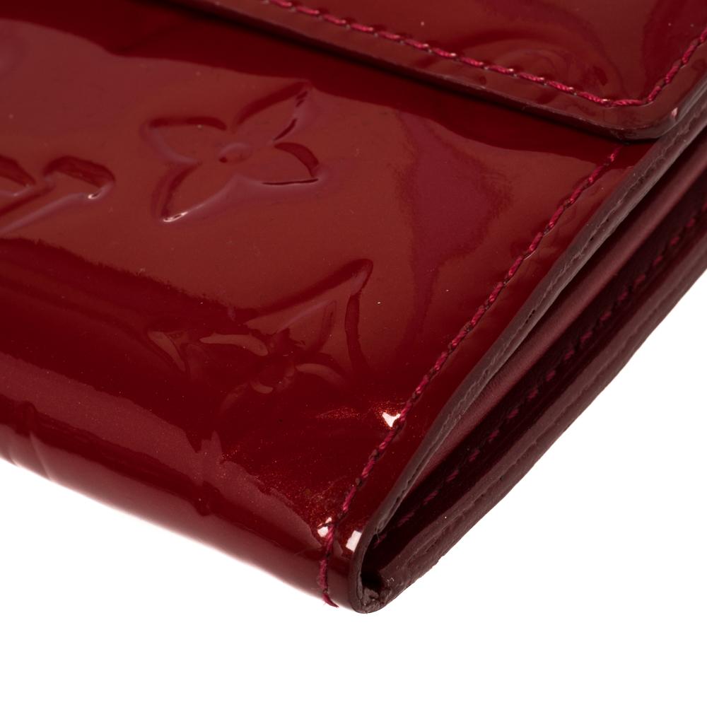 Louis Vuitton Red Monogram Vernis Sarah Wallet 4