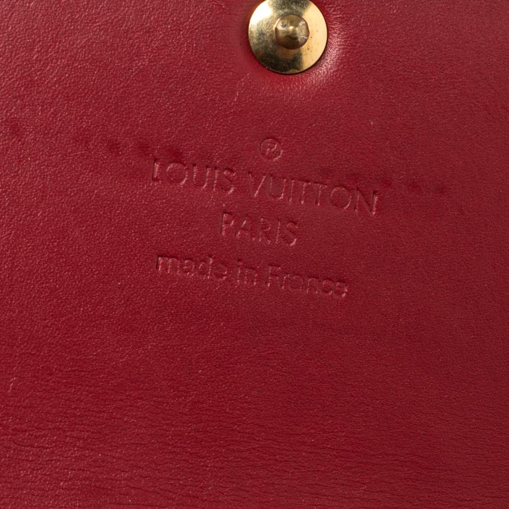 Louis Vuitton Red Monogram Vernis Sarah Wallet 1