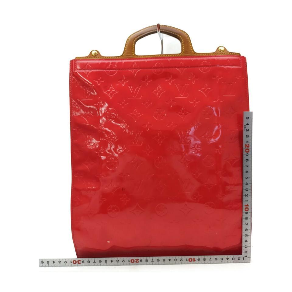 Louis Vuitton Red Monogram Vernis Stanton Sac Plat Tote Bag 863281 8