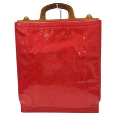 Louis Vuitton Red Monogram Vernis Stanton Sac Plat Tote Bag 863281