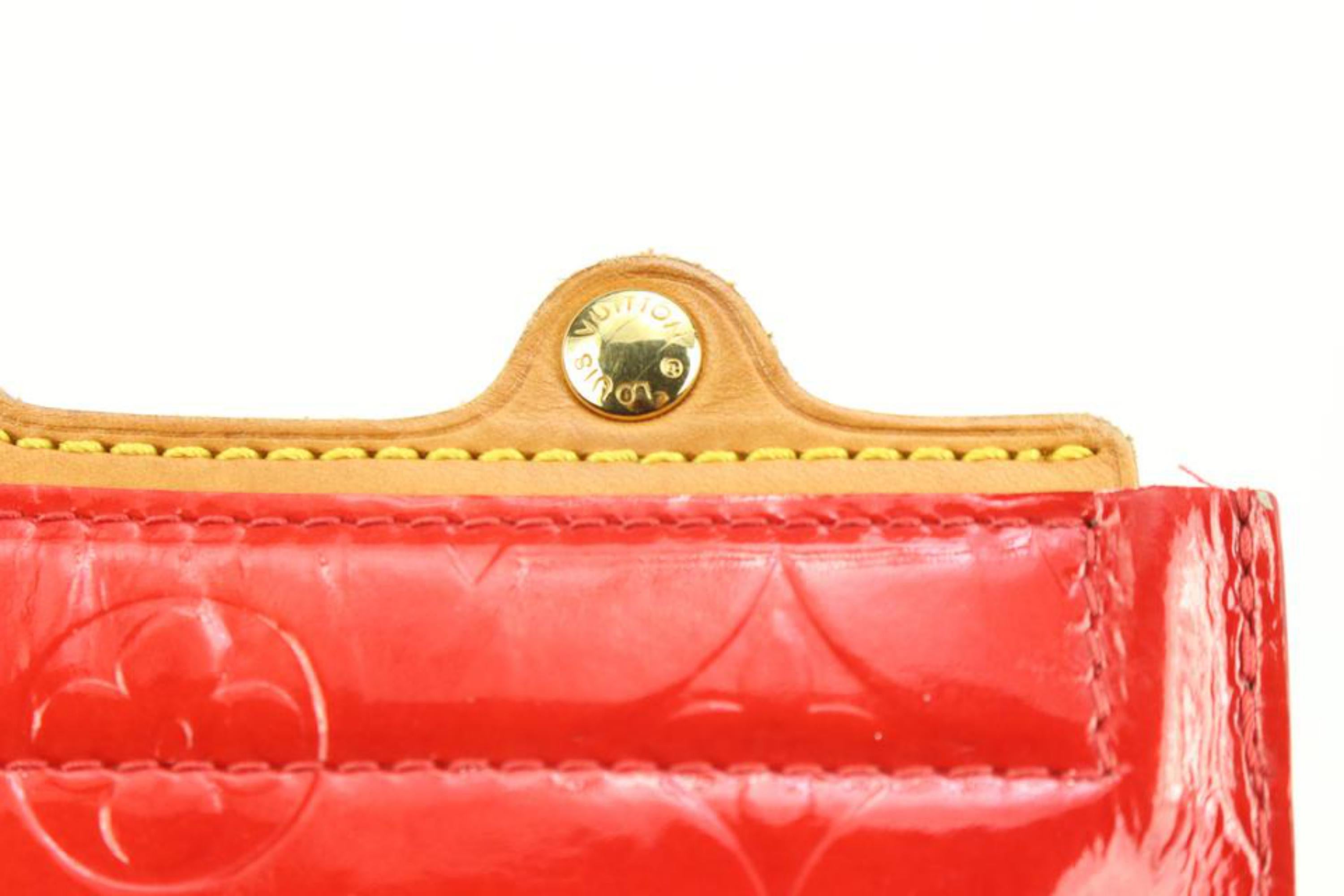 Louis Vuitton Borsa Tote Rosso Monogram Vernis Stanton Upcycle Ready 329slk3 in vendita 5