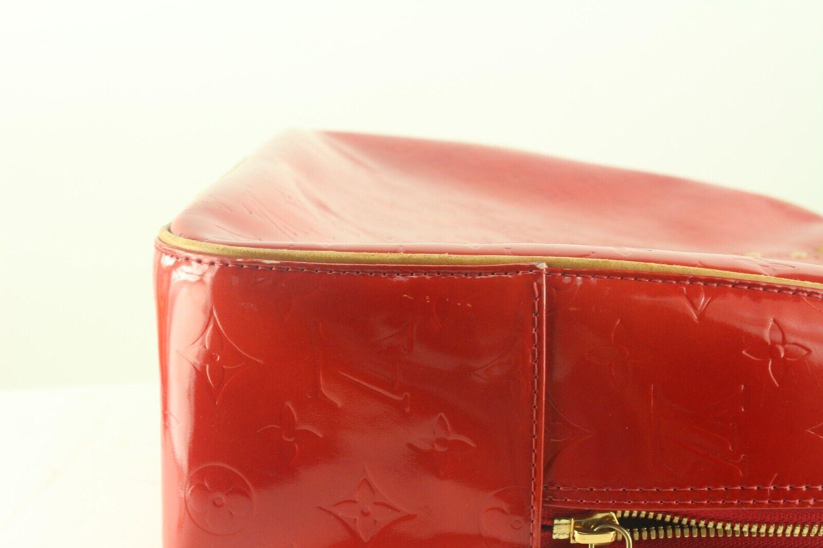 Louis Vuitton Red Monogram Vernis Sutton Travel Shoulder bag 3LVS921K For Sale 1