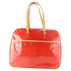 Louis Vuitton sac de voyage rouge monogrammé Vernis Sutton 3LVS921K
