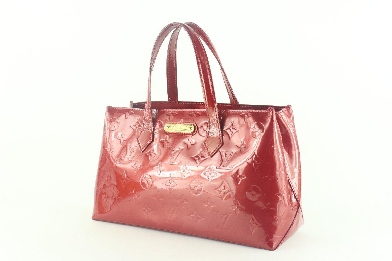 Louis Vuitton Rote Monogramm Vernis Wilshire PM Tragetasche 9LVS926K im Angebot 5