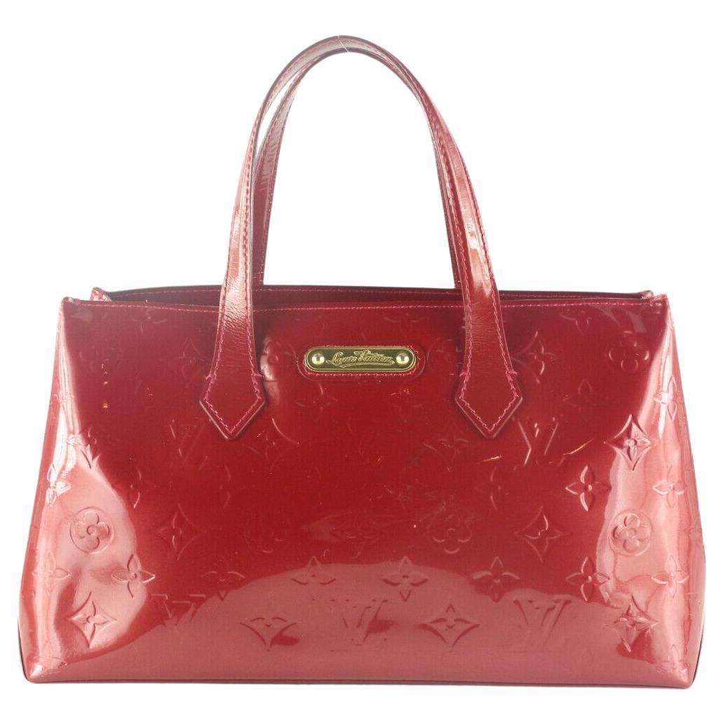 Louis Vuitton Red Monogram Vernis Wilshire PM Tote 9LVS926K For Sale
