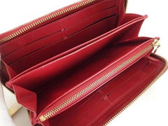 Louis Vuitton Red Monogram Vernis Zippy 226818 Wallet