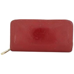 Louis Vuitton Red Monogram Vernis Zippy 226818 Wallet