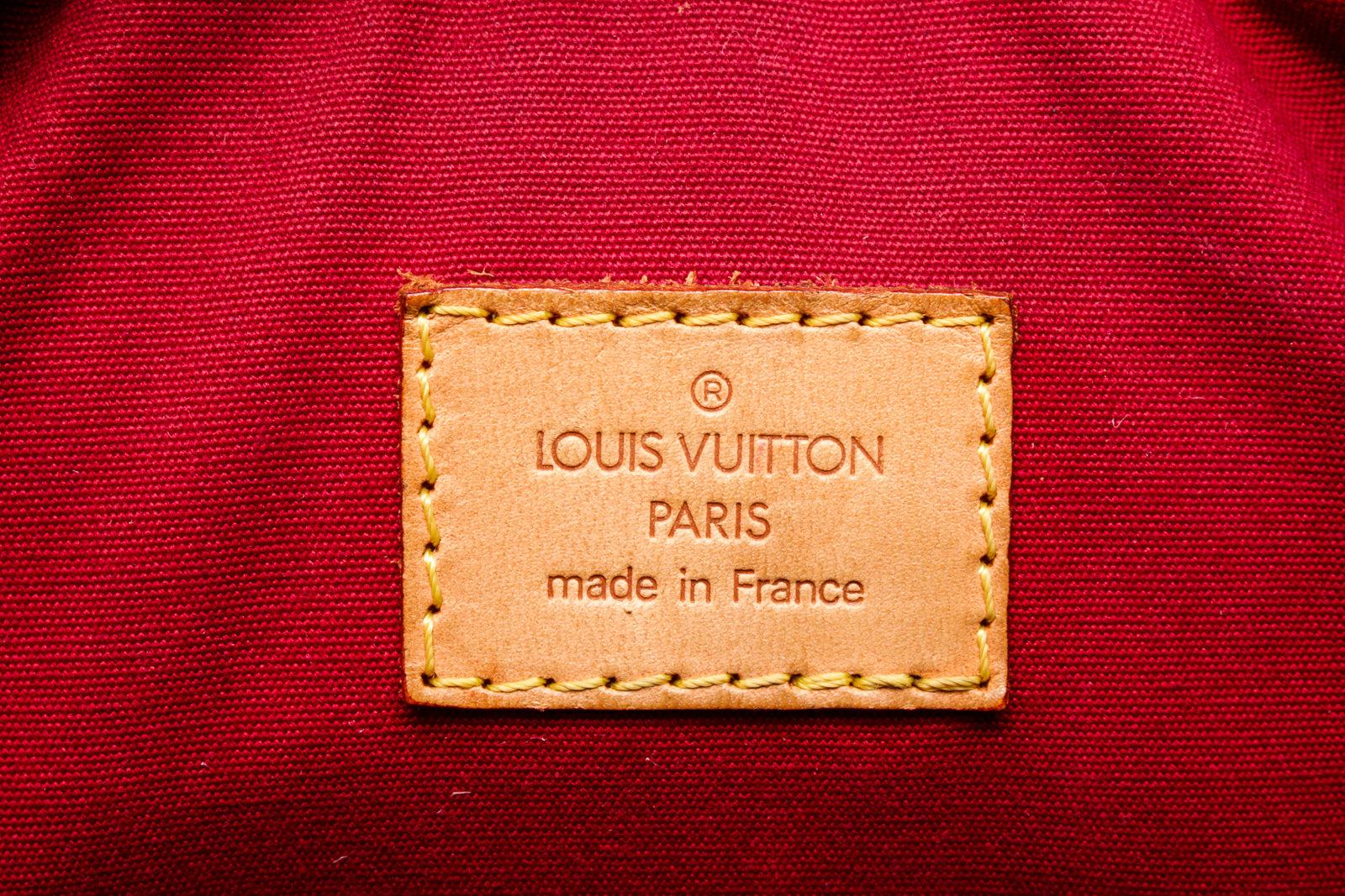 Louis Vuitton Summit Drive Umhängetasche aus Leder mit rotem Monogramm Verns im Angebot 1