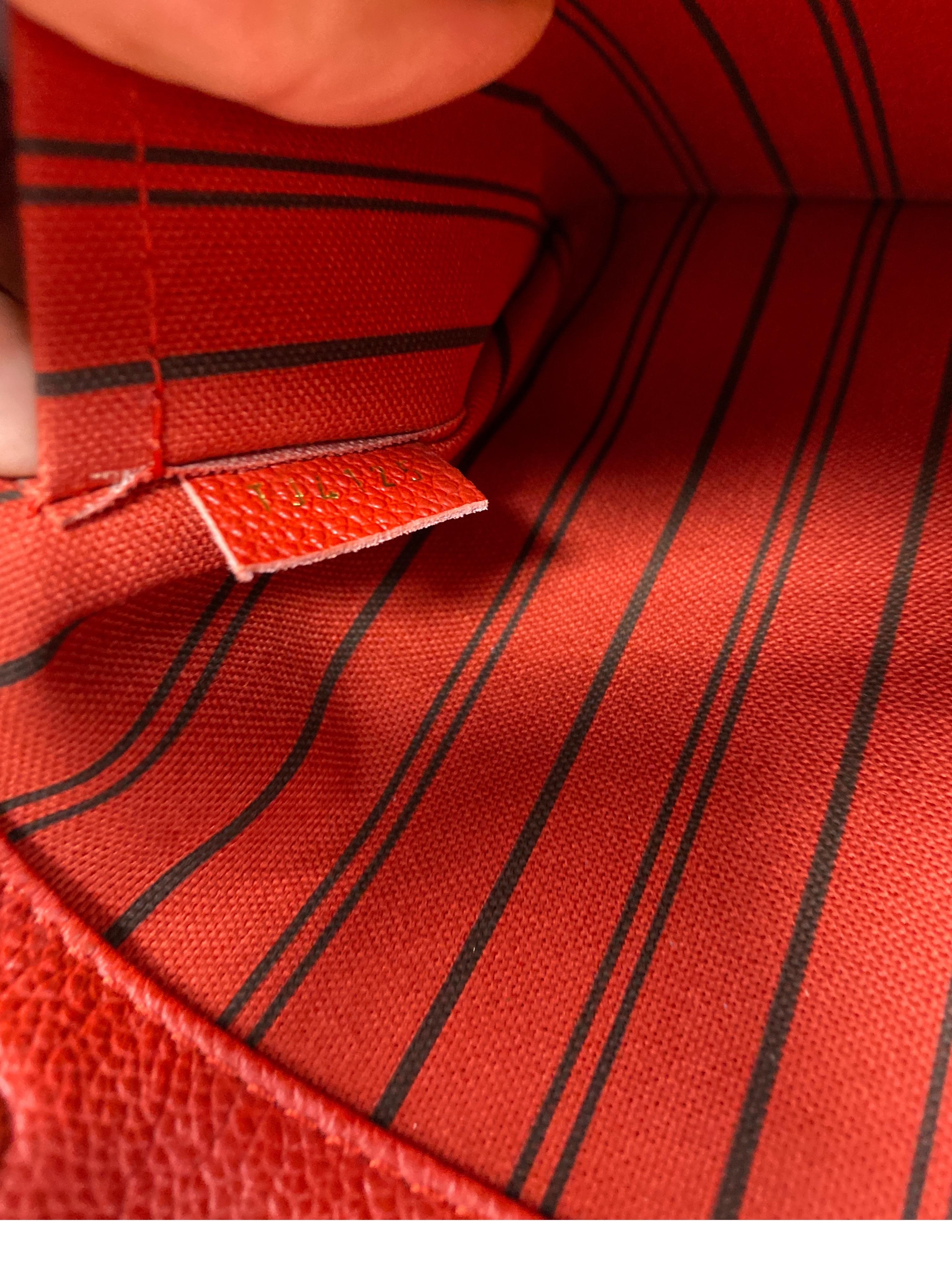 Louis Vuitton Red Montaigne MM Bag 6
